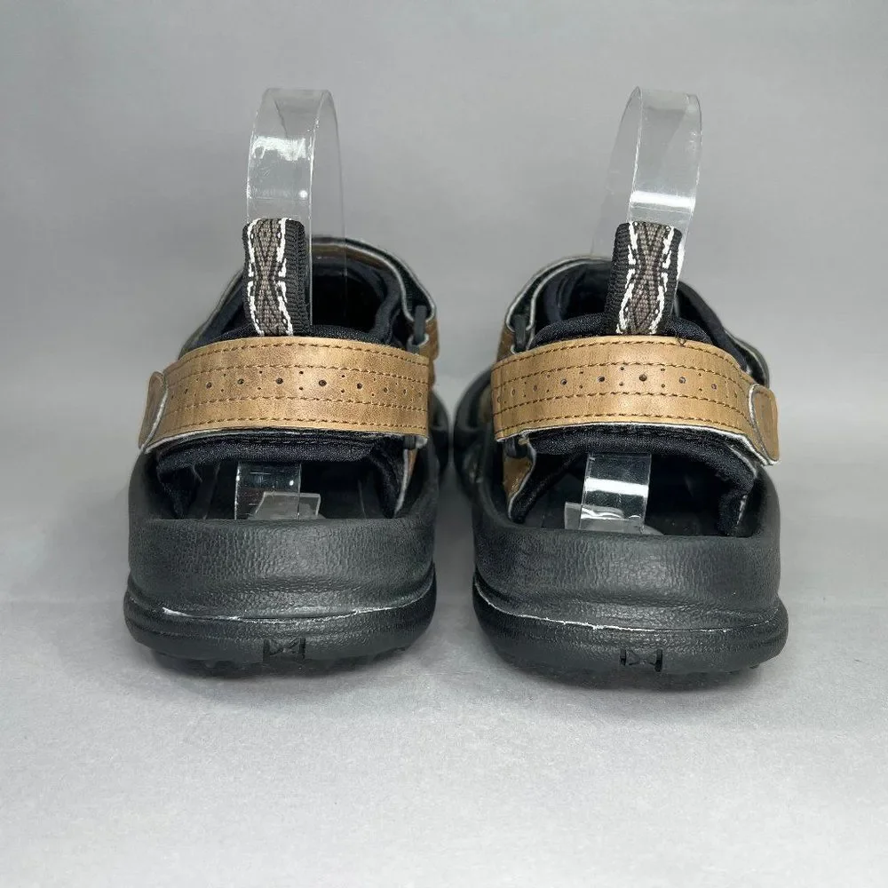 FootJoy Golf Sandals Men's Size 7 GreenJoys Brown Leather Adjustable Performance
